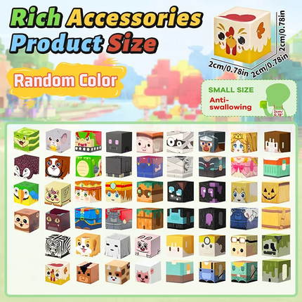 Character Magnetic Building Block Bricks Toy Mine World Stacking Set Role Model Set DIY Educational Kids Gifts for Boy Girl