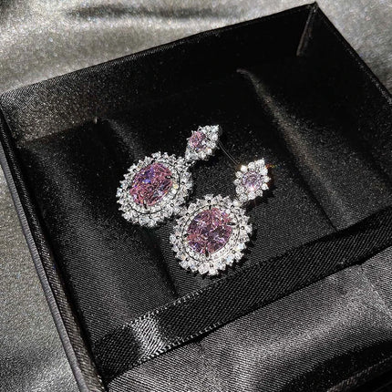 3Pcs/set For Women Girls Party  Elegant Luxury Fashion Crystal Zircon Necklace Earrings Ring Wedding Bride Jewelry Set Gifts