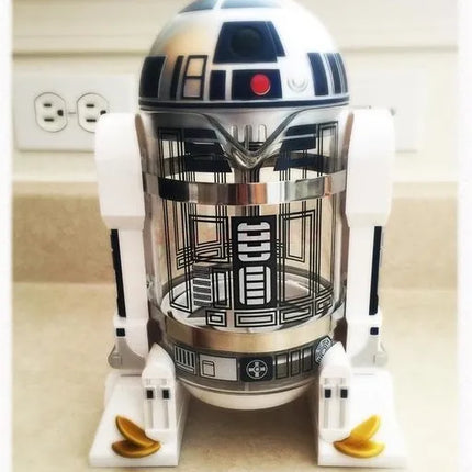 Star Wars R2-d2 960ml Moka Hand Coffee Maker Cartoon Robot Office Home Manual Thermal Stainless Steel Pressing Mini Coffee Pot