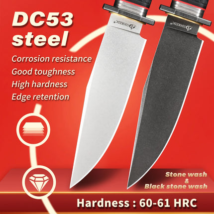SDOKEDC DC53 Steel EDC Multitool Box Cutter with Sheath Outdoor Camping Fishing Utility Hand Tool