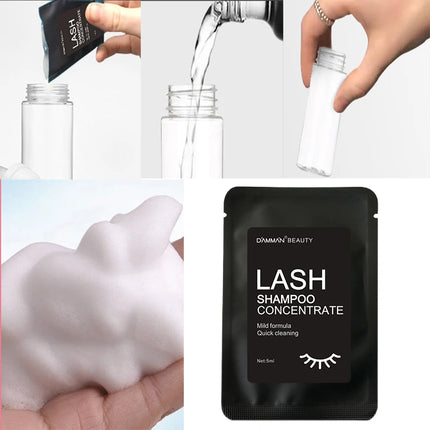 Eyelash Cleansing Mousse Eyelash Shampoo Concentrate Mousse Gentle No Stimulation Eyelash Extension Remover 60ml Makeup Tools