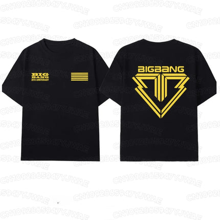 Summer Men's Women's Bigbang 20th Anniversary Concert T-Shirt G-Dragon fans Short Sleeve  Casual T-shirt Tops