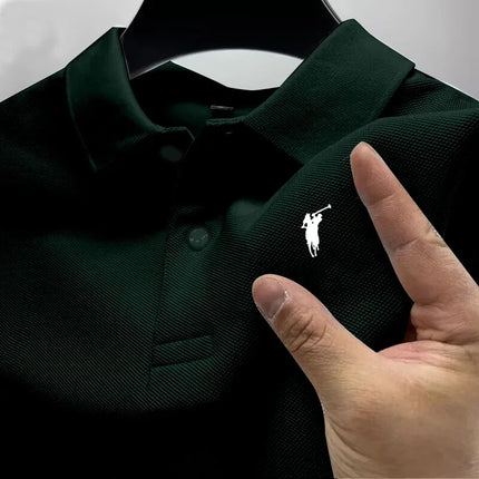 New style, high-end printed short sleeved polo shirt, luxury brand, summer fashion, men's collar T-shirt, men's clothing