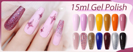 NAILCO Winter Series Color Gel Nail Polish 15ML Semi Permanent Soak Off Gel Varnishes Super Texture Gorgeous Nail Manicure Art