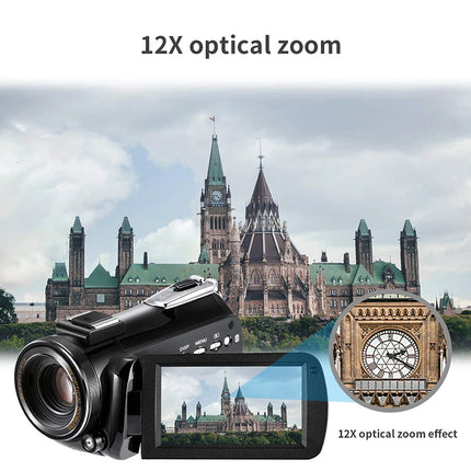 Video Camera 4K Professional Youtube Live Streaming Ordro AC5 12X Optical Zoom Digital Camcorder Blogger Vlogging Filmadora