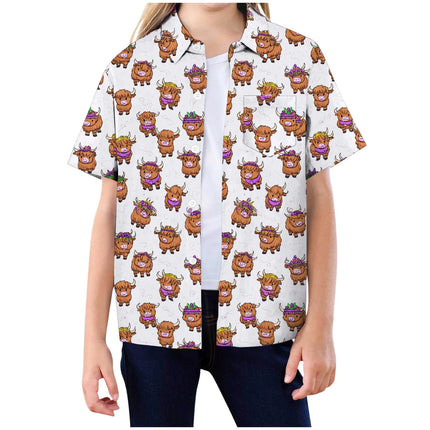 Kids Clothes Size 14 Duck Shirt For Kids Funny Rubber Duck Print Colorful Carnival Shirt Button Down 2026 Children'S Clothing