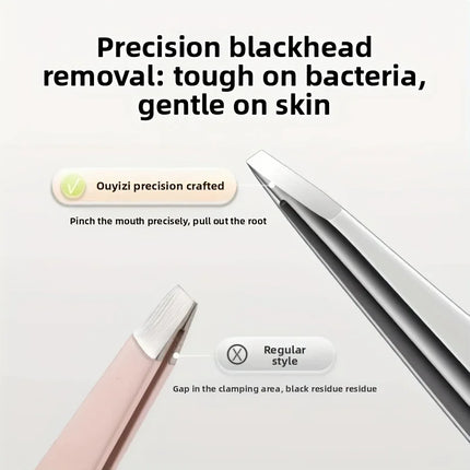 Professional High-Precision Tweezers for Eyebrows Facial Hair and Ingrown Hair Removal for Women and Men Stainless Steel Clip