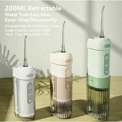 Portable Electric Water Flosser, Foldable & Retractable Oral Irrigator for Teeth Cleaning, Braces & Tongue Care