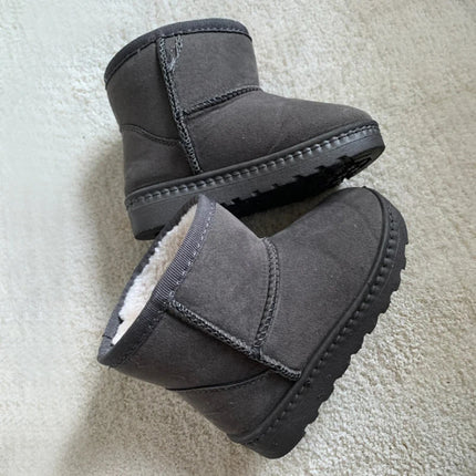 Children Snow Boots Winter Cute Warm Fashion Anti Slip Shoes Kids Boys Girls Leisure Thick Fur Platform Flat Short Boot Sneakers