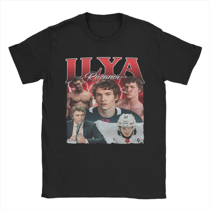 Heated Rivalry Ilya Rozanov But Daddy I Love Him T Shirt Men's Pure Cotton Vintage T-Shirts Crew Neck Tees Short Sleeve Clothing