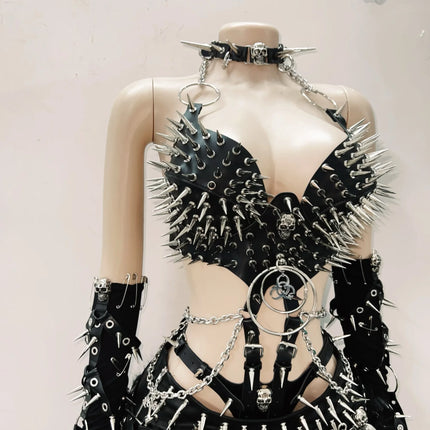 Gothic Tank Tops Punk Tank Tops halter top y2k clothes y2k crop top gothic clothes y2k top rivet Tank Tops Skull top vintage top