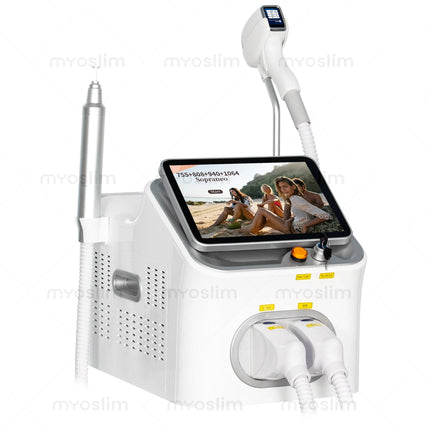 5000W Soprano 2-in-1 4 Wavelength 755 808 940 1064nm Picosecond Diode Laser Device for Permanent Hair Reduction & Tattoo Removal