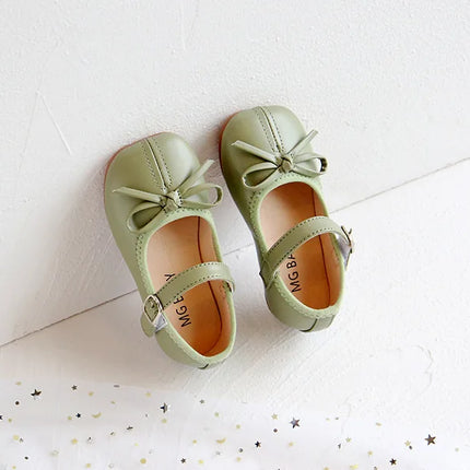 Fashion Mary Janes Shoes For Baby Butterfly Girls Flats Soft Singe Shoes For Kids Girls PU Leather Shoes