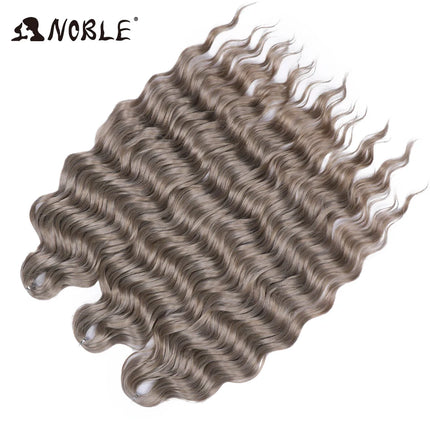 Noble Braiding Hair Extensions 24 Inch Synthetic Hair Water Wave Ombre Rainbow color Deep Wave Curl Twist Crochet Hair Extension