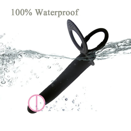 10 Speed Strapon Dildo Vibrator Double Penetration Anal Vaginal Prostate Massager Silicone Waterproof Rechargeable Adult Sex Toy