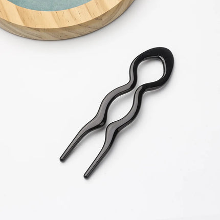New Hair Fork Leopard Print U-Shaped Barrettes Hair Stick Bun Clip Hairpins Women Girls Ponytail Meatball Head Hair Accessories