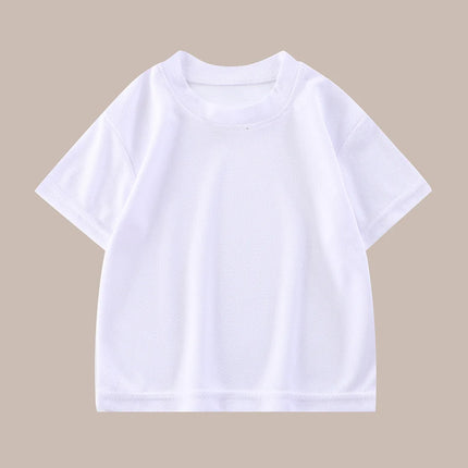 1pc Summer Quick Drying Boys Girls Tee Fashion Tops Children Short Sleeve T-shirts Child Loose Casual Solid T-shirt Baby Clothes