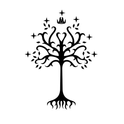 Tree of Gondor Decal Car Bumper Decor Middle Earth Vinyl Car Windshield Window Sticker Fantasy Power Rings Decals Laptop Decor