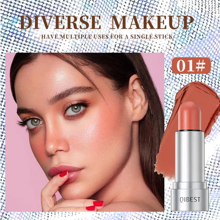 QIBEST Highlighting&Bronzer Stick Face Brightening Blusher Rouge Concealer Pen Long Lasting Highlight Contouring Blush Makeup