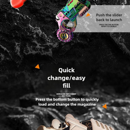 Metal Alloy Shell-Ejecting Toy Pistol Set Fun Shooting Sensory Toy Stress Relief EDC Office Desk Gadget Gift for Boys Adults