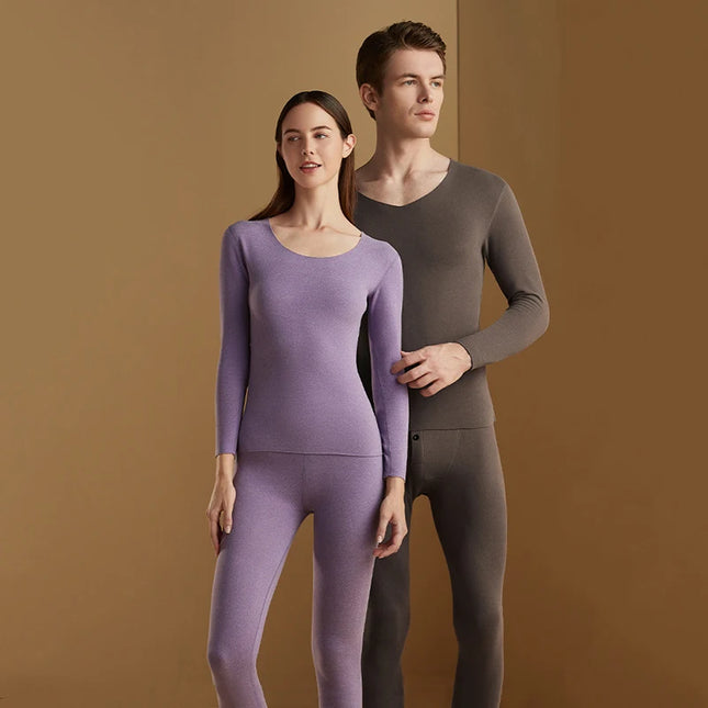 Women's Thermal Underwear Men Winter Clothes Seamless Thick Double Layer Warm Lingerie Women Thermal Clothing Set Woman 2 Pieces