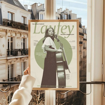 Singer Cute L-LaufeyS Modern Wall Art Poster Sticker For Living Room Bedroom Bar Home Decor Mural Painting Decoration