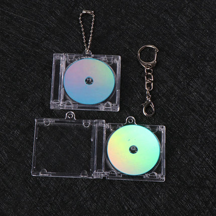 1pc NFC Functional CD Disc Key Chain Mini CD Case Keychain Peripheral Commemorative Album Key Holder For DIY Backpack Pendant