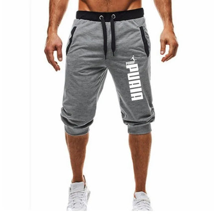 2026 New Men's Sports Pants Men's Casual Jogging Shorts Elastic Fitness Pants Seven Quarter Pants Casual M-3XL Men