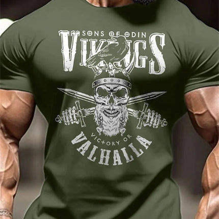 New Men's Fitness T-Shirt Fierce Gym Sports Short-Sleeved Top Quick-Dry Round Neck T-Shirt Fitness Competition Training Clothes