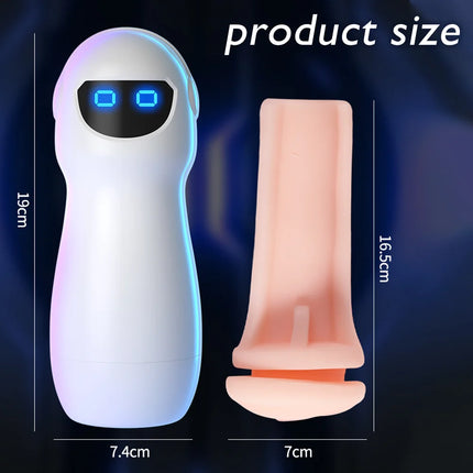 Male Masturbator Cup Thrusting Sucking Vibrator Dual Handles Penis Pump Pocket Pussy APP Control Penis Trainer Sex Toys for Men