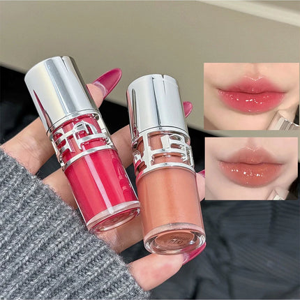 Flowing mirror lip gloss, waterproof and long-lasting luster, non stick to the cup, silky texture, natural makeup effect