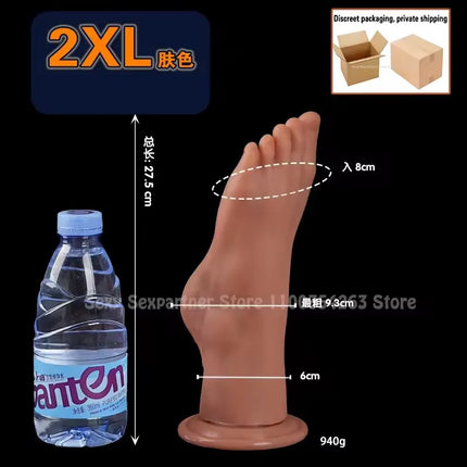 Big Silicone Feet Style Anal Plug Huge Dilator Anal Dildo Suction Cup Ass Butt Plug Deep Masturbator Stimulation Adult Sex Toys