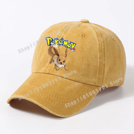 Pokemon Baseball Caps Pikachu Kawaii Anime Figures Sunshade Hats Summer Outdoor Parent-Child Sunhat Trendy Duck Tongue Cap Gift