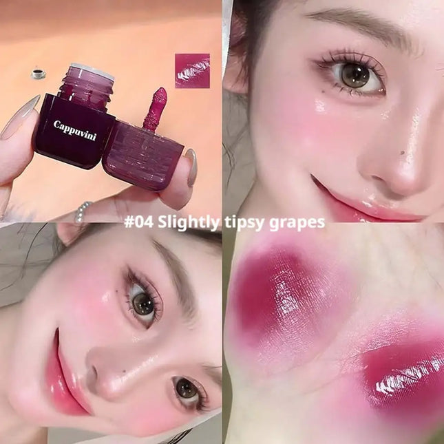Mini Cappuvini Sweet Liquid Blush Moisturizing Mirror Pink Cheek Rouge Natural Long-Lasting Makeup Korean Style Cosmetics