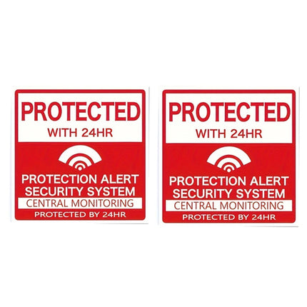 Home Security Alarm Door Stickers for Door Window Warning Removable Decals Door Accessories Living Room Office Home Decoration