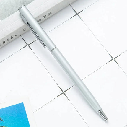 50 Pcs Metal Ballpoint Pen Rose Gold Pen Custom Logo Stationery Business Gift Lettering Engraved Name School&office Supplies