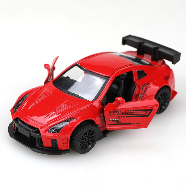 (Bagged) 1/36 Japanese-Style Die-Cast Pull-Back Racing Car Model, Cool Paint Job, Boy's Toy, Metal Die Casting, Decoration.