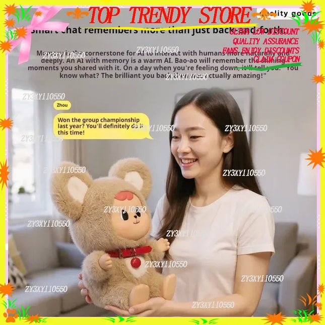 New Bao-Aoai Doll Educational Companion Chat Intelligent Soothing Emotional Dialogue Doll Toy Holiday Christmas Gift