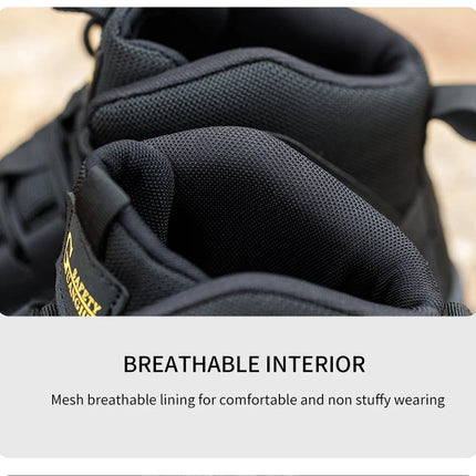 Construction Safety Shoes Men Waterproof Work Boots Anti-smash Steel Toe Shoes Puncture-Proof Indestructible Shoes Safety Shoes