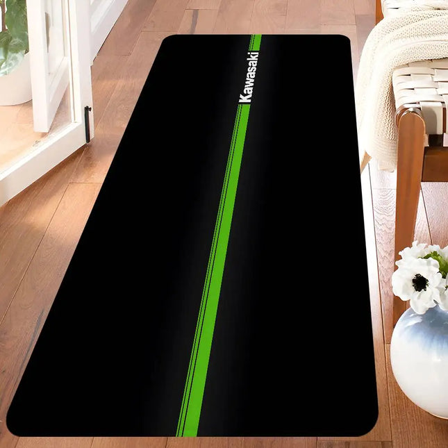 K-Kawasaki Hallway Carpet Non-Slip Laundry Room Mat Laundry Decor Balcony Child Living Room Bedside Area Rugs