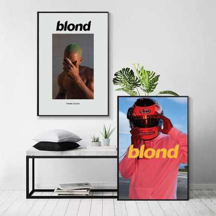 1pc A-Frank Ocean Blond Poster Self-adhesive Art Waterproof Paper Sticker Coffee House Bar Room Wall Decor