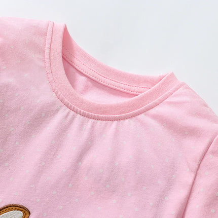 Little maven 2026 Summer Toddlers Children's Clothing Birthday Gifts Sika Deer T shirts Cartoon Baby Girls Kids Clothes Cotton