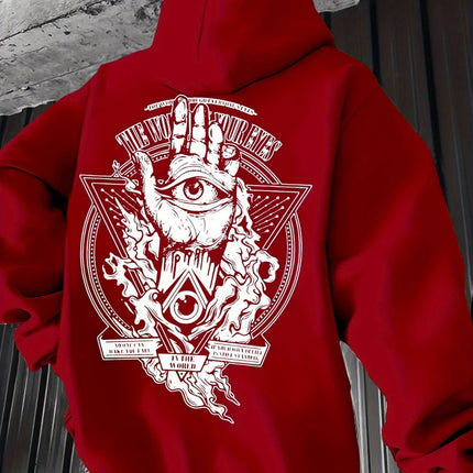 Ling Moyun'S Selected Spring And Autumn Essential Hooded Pullover Sweatshirt, Fashionable Printed Craftsmanship,
