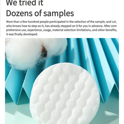 Round 100pcs/300pcs Cosmetic Cotton Pads Triple Sandwich Water-saving Wet Disposable Skin Care Pouch Makeup Remover Cotton Pads