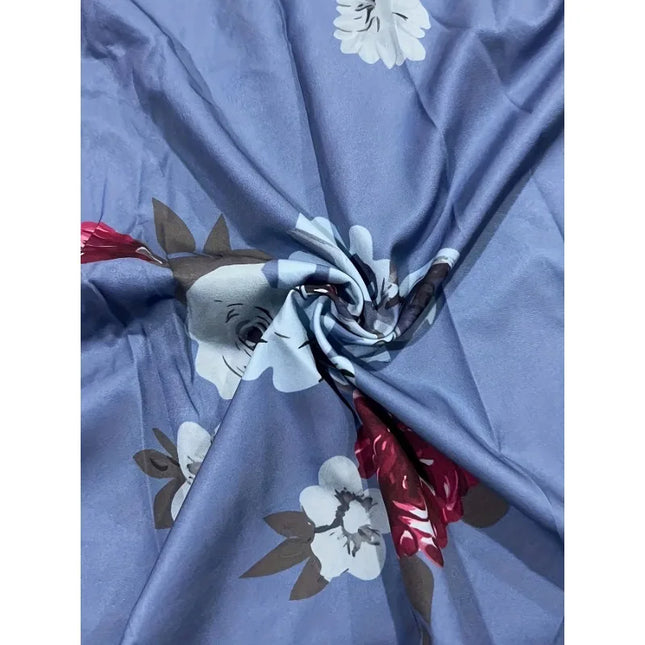 Plus Size 1XL-5XL Summer New Women's Fashion V-neck Pull-up Long Sleeved Printed Shirt Ladies Casual Standing Collar Blouse