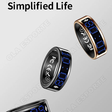 2026 Smart Ring with Touch Display Screen, Wireless Charging, Health Manager, 5 ATM Waterproof For Men Women Smart Rings R12 R08