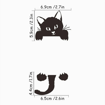 Cartoon Funny Cute Peeping Black Cat Vinyl Walls Art Switch Stickers for Kids Room Cozy Home Decoration Children Favorite Gifts
