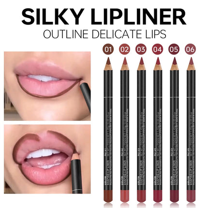 Waterproof Velvet Matte Lip Liner, Long Lasting Non-Smudge Lip Pencil, Smooth Lip Contour Makeup Gift for Women and Girls