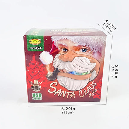 Voice Changer Santa Claus Face Mask for Kids – Christmas Party Cosplay, Sound-Changing Toy, USB Charging, Perfect Holiday Gift f