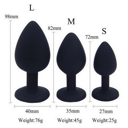 Beginner Friendly Silicone Anal Trainer Butt Plug Set S M L Non-Vibrating Prostate Stimulator for Men Women Gay Couples Toys